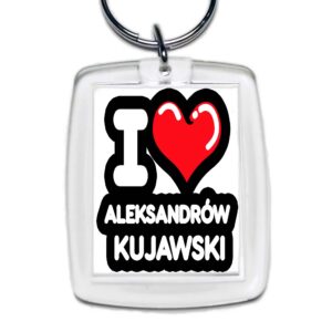 Brelok akrylowy Kocham To Miasto Aleksandrów Kujawski