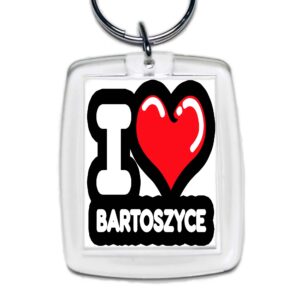 Brelok akrylowy Kocham To Miasto Bartoszyce