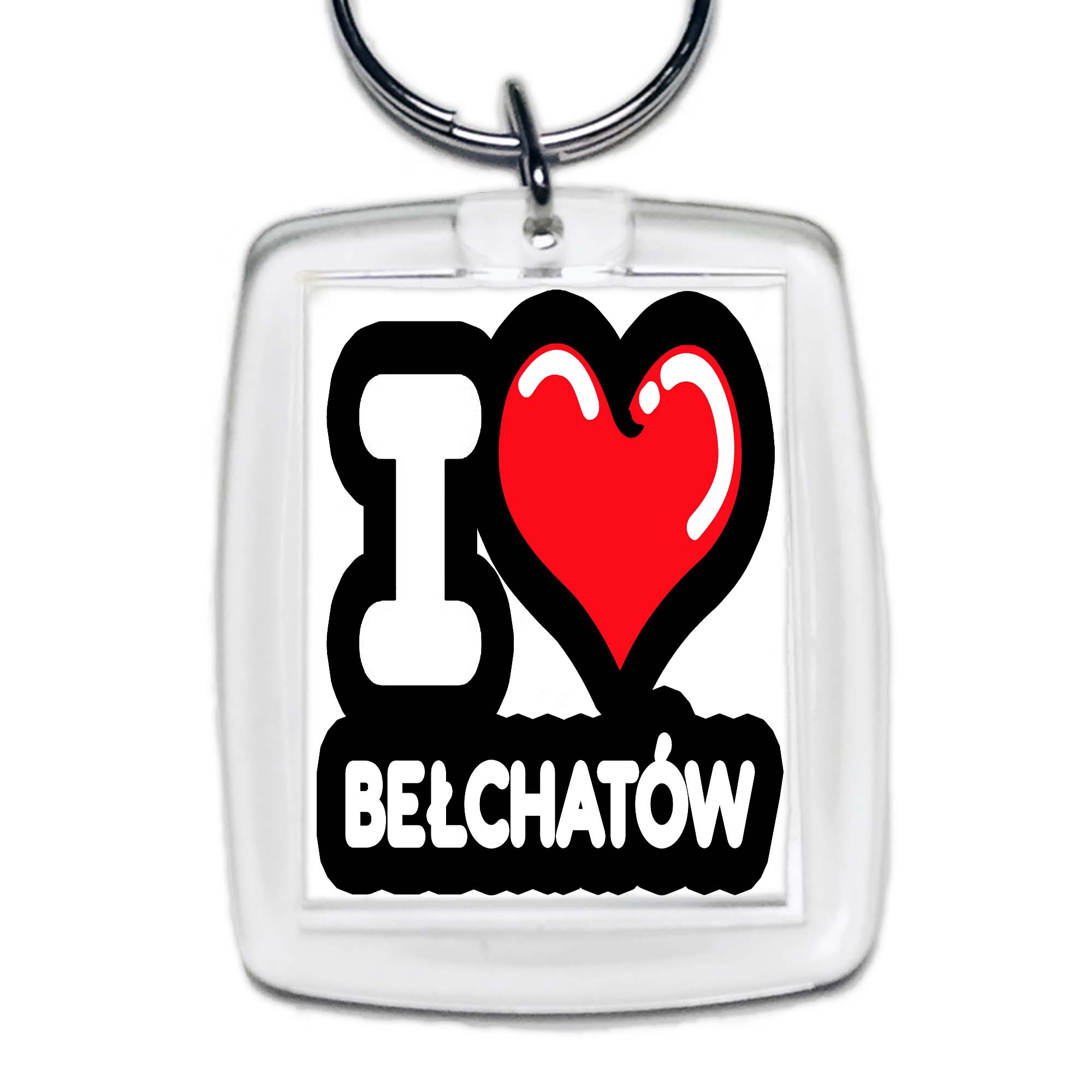 Brelok akrylowy Kocham To Miasto Bełchatów