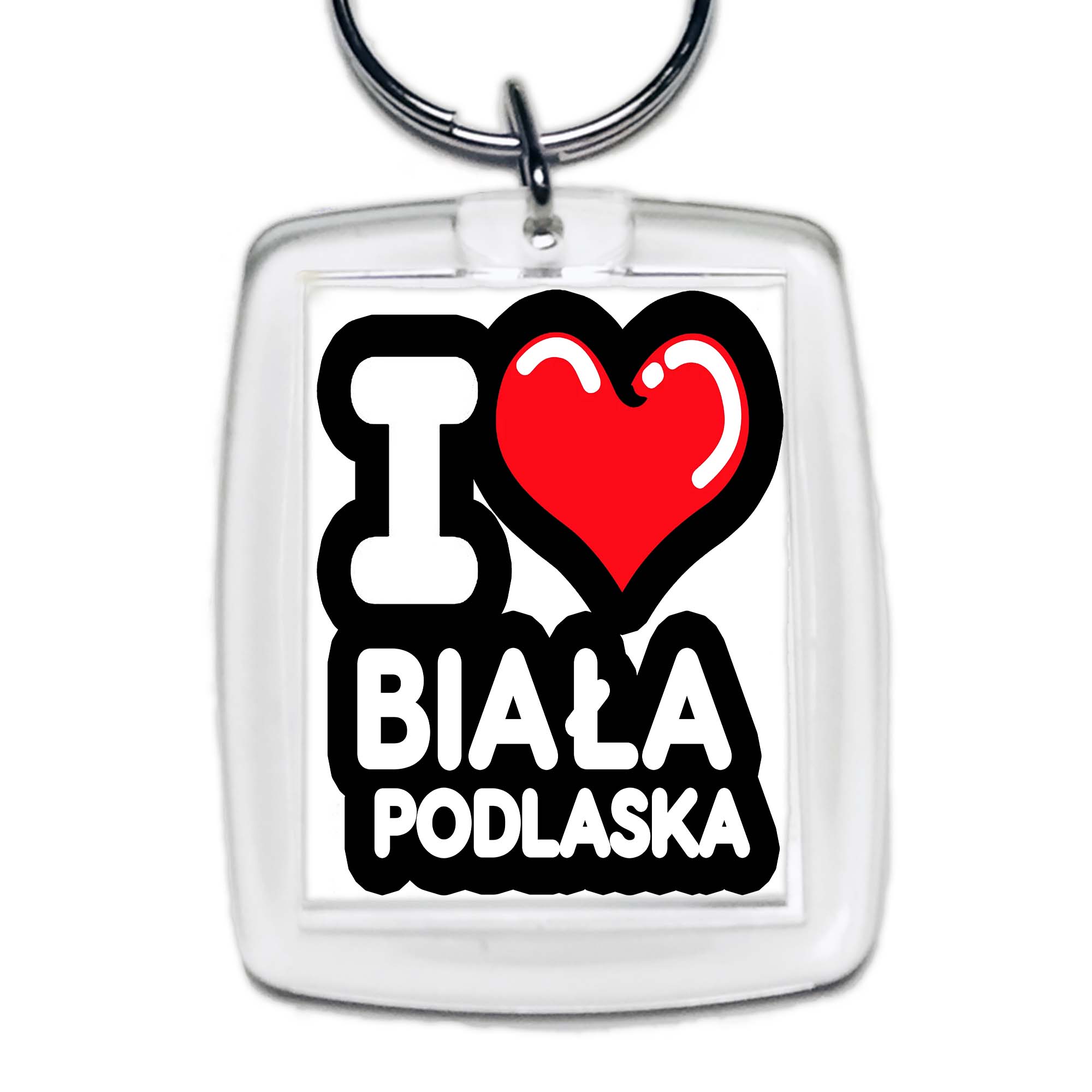 Brelok akrylowy Kocham To Miasto Biała Podlaska