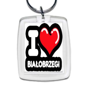 Brelok akrylowy Kocham To Miasto Białobrzegi