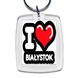 Brelok akrylowy Kocham To Miasto Białystok