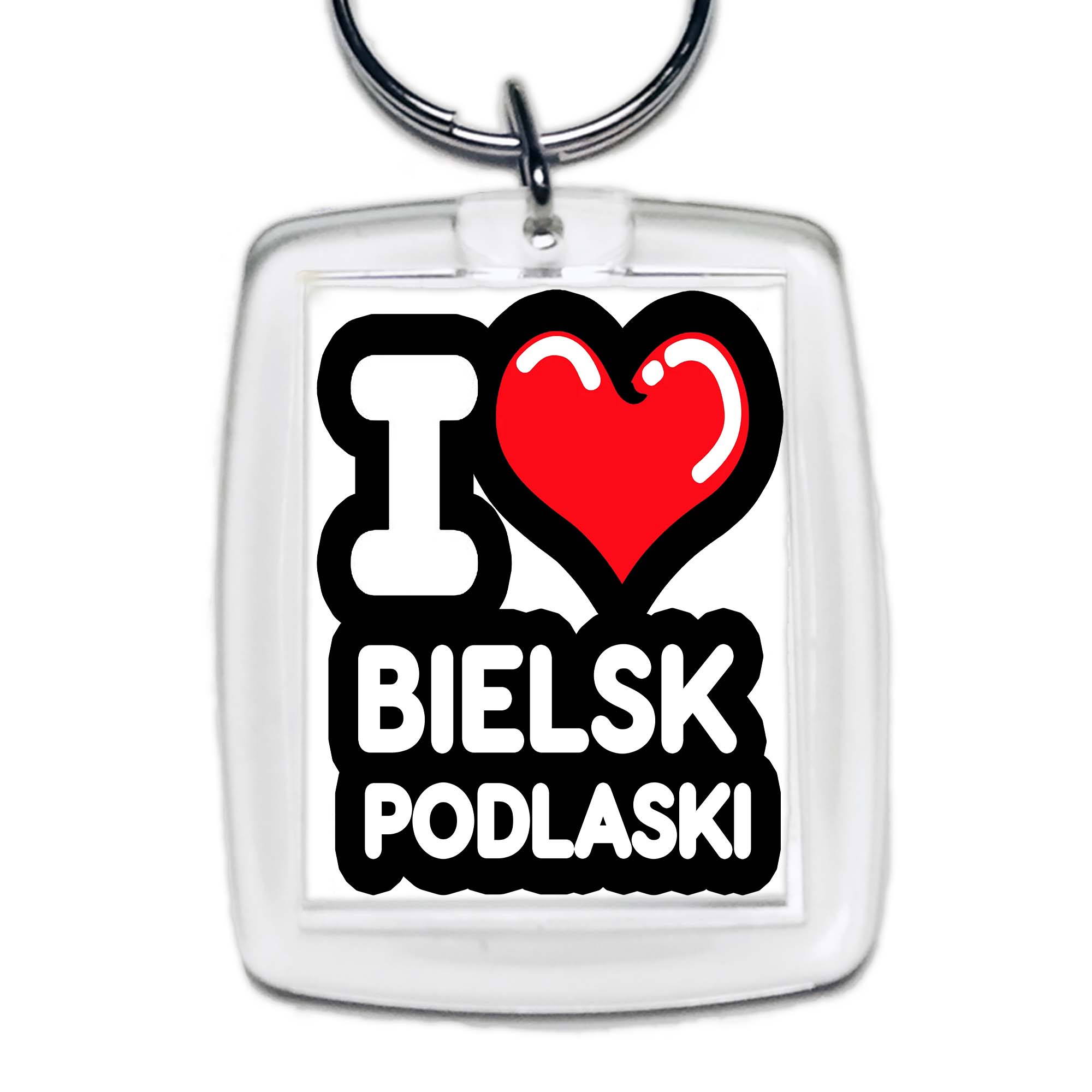 Brelok akrylowy Kocham To Miasto Bielsk Podlaski