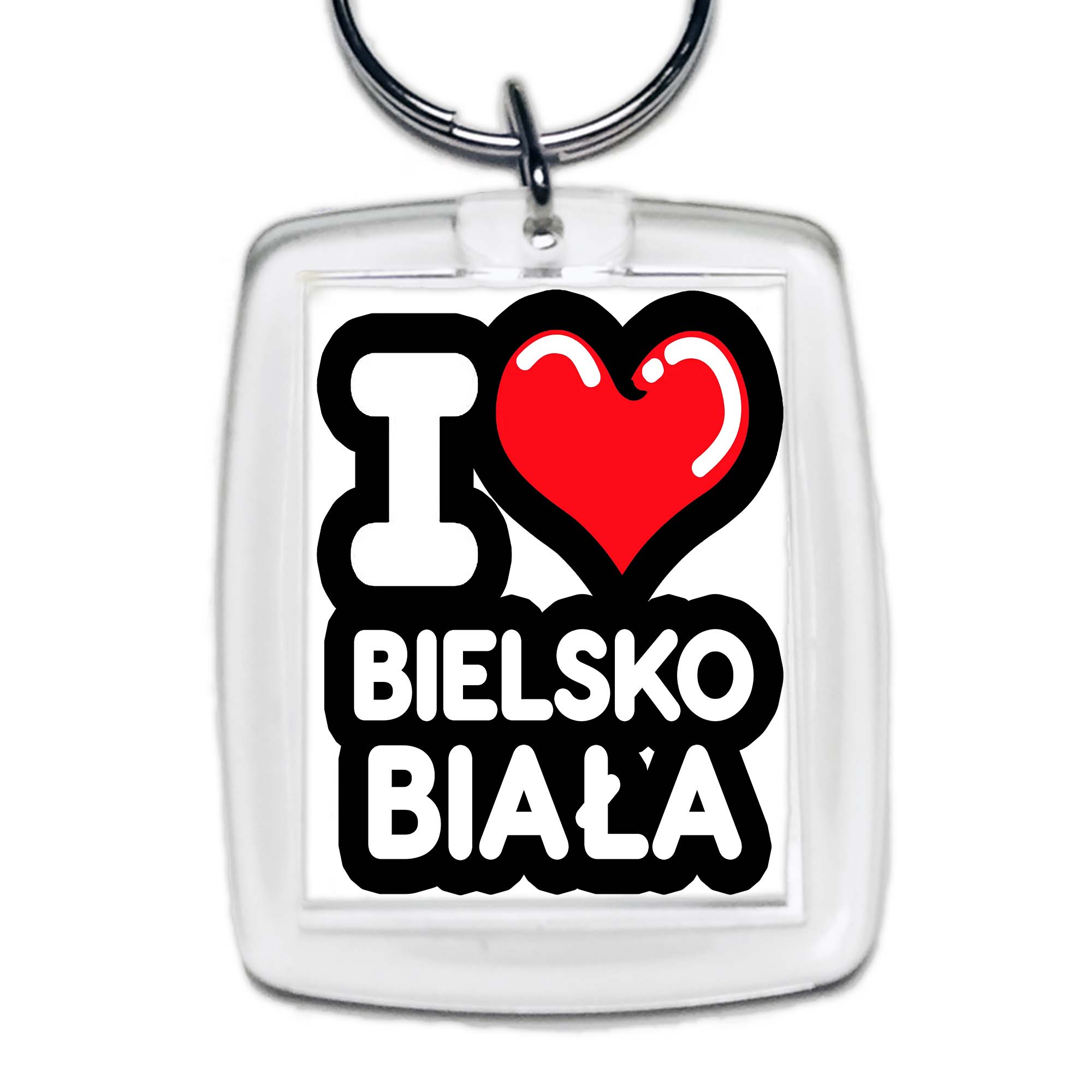 Brelok akrylowy Kocham To Miasto Bielsko-Biała