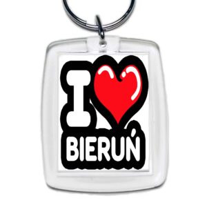 Brelok akrylowy Kocham To Miasto Bieruń