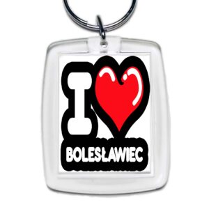 Brelok akrylowy Kocham To Miasto Bolesławiec
