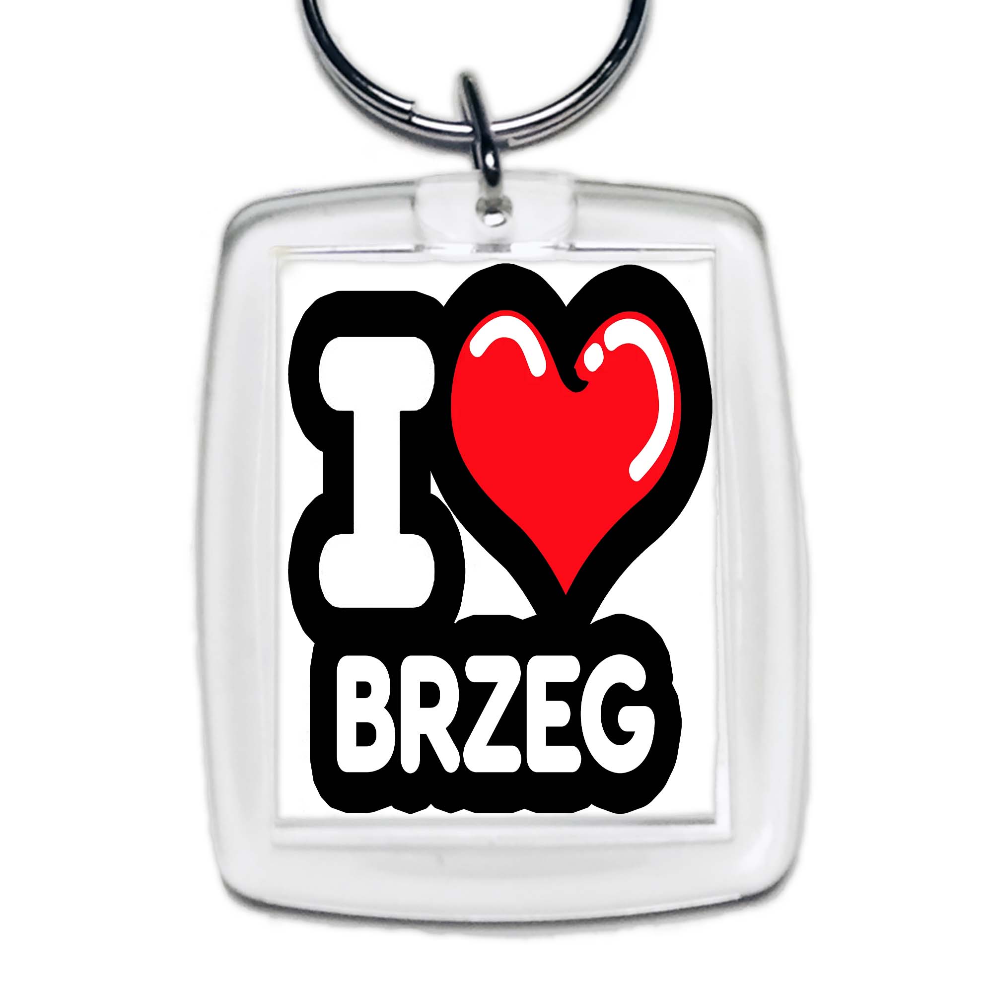 Brelok akrylowy Kocham To Miasto Brzeg