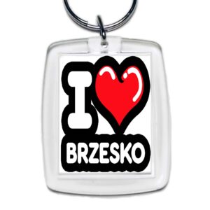 Brelok akrylowy Kocham To Miasto Brzesko
