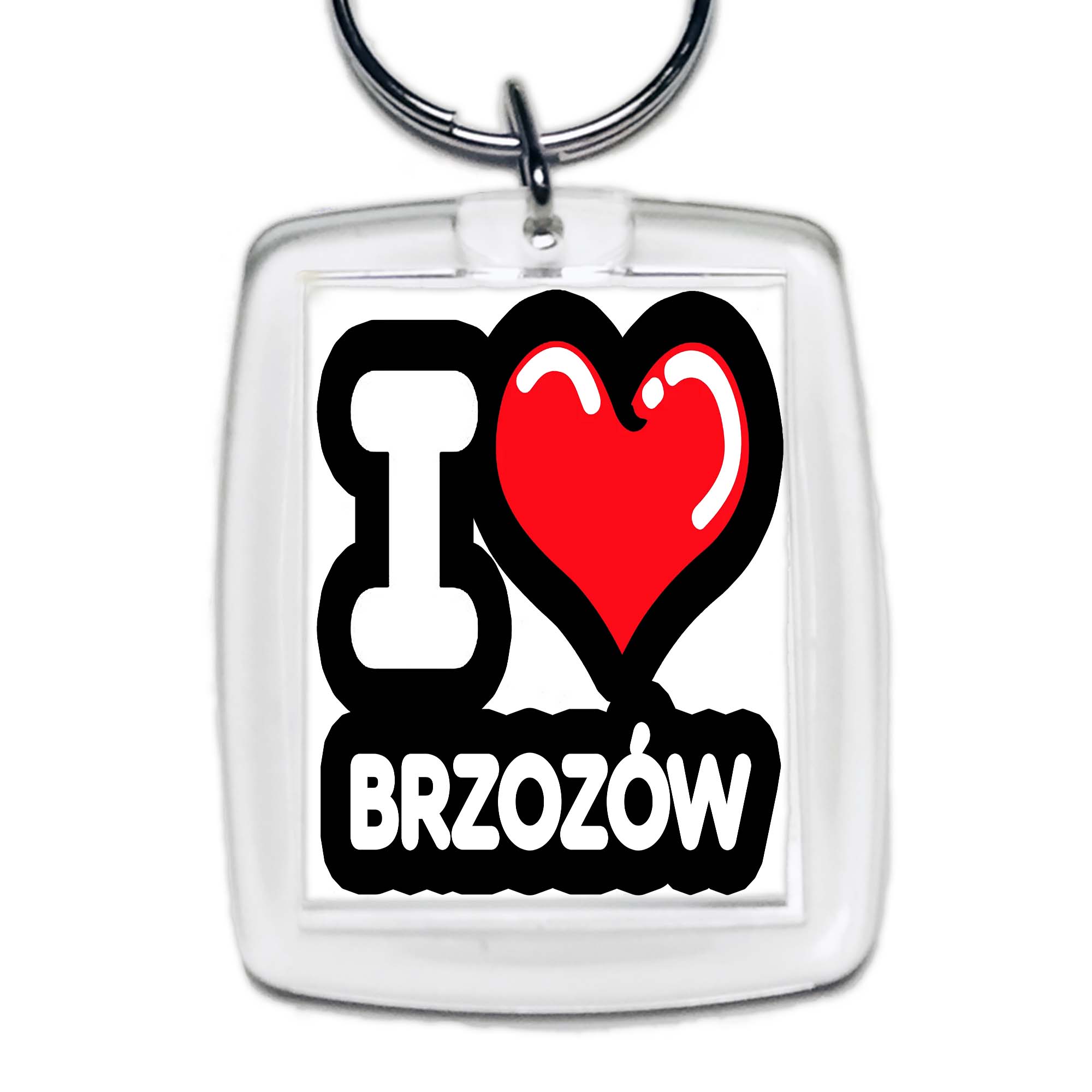 Brelok akrylowy Kocham To Miasto Brzozów