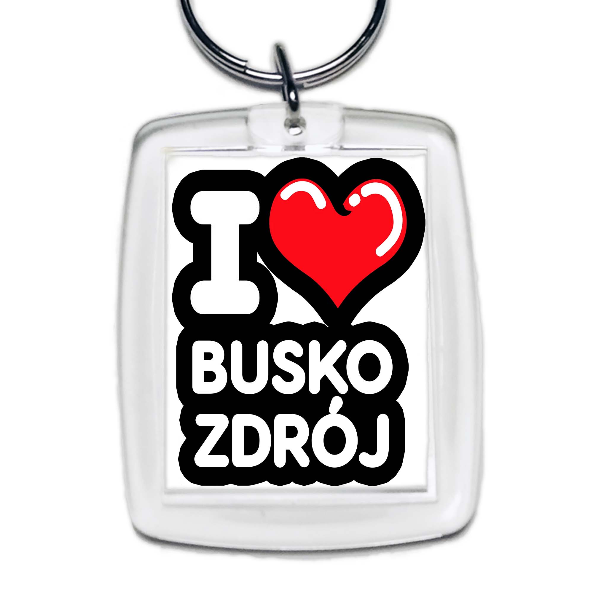 Brelok akrylowy Kocham To Miasto Busko-Zdrój