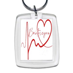 Brelok akrylowy Linia EKG Serca Bartoszyce