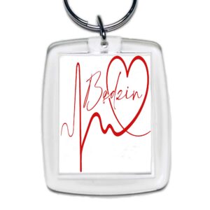 Brelok akrylowy Linia EKG Serca Będzin