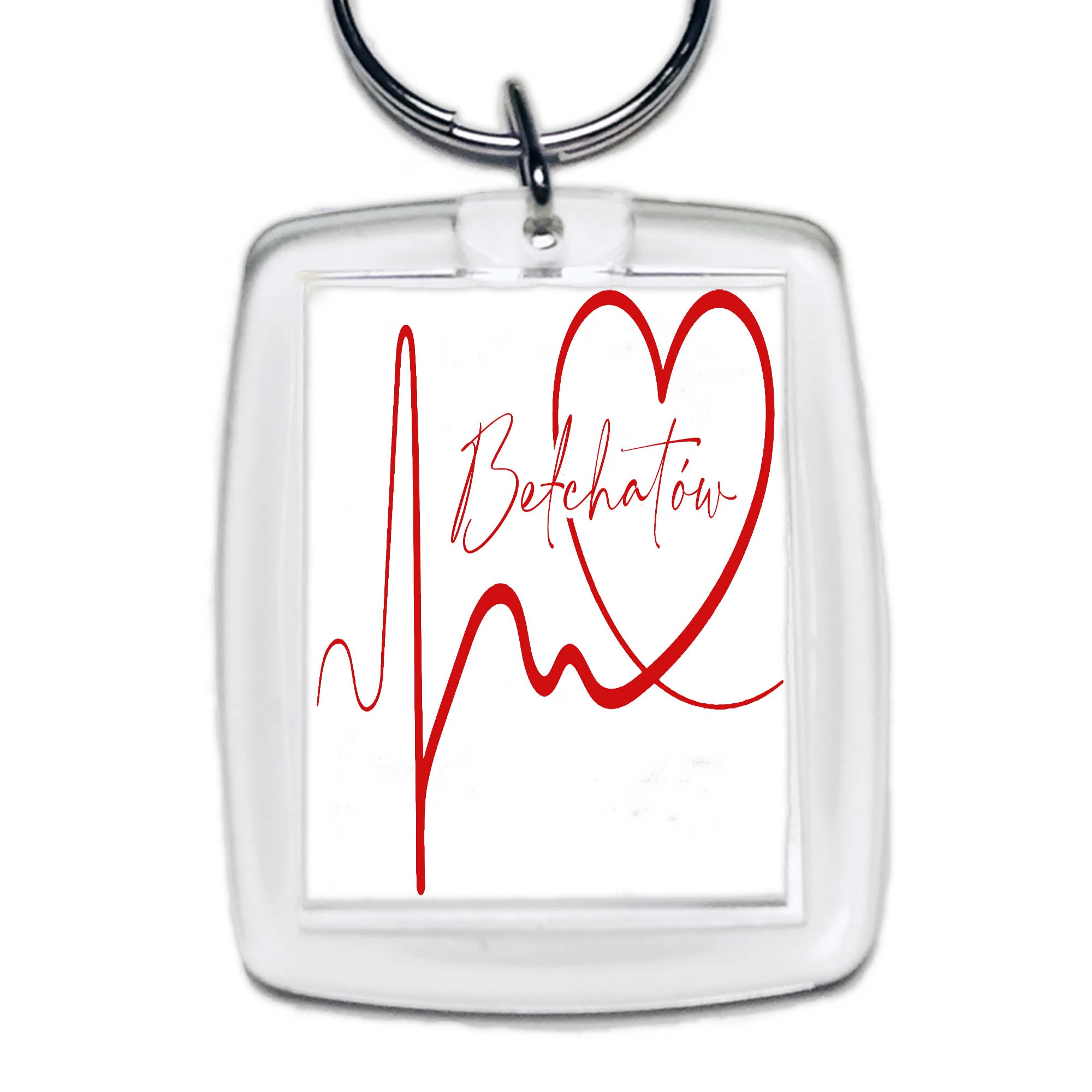 Brelok akrylowy Linia EKG Serca Bełchatów