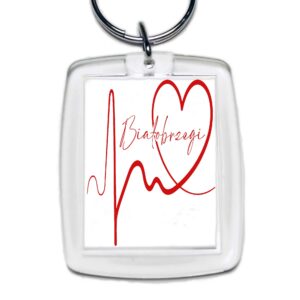 Brelok akrylowy Linia EKG Serca Białobrzegi