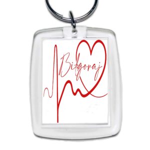 Brelok akrylowy Linia EKG Serca Biłgoraj