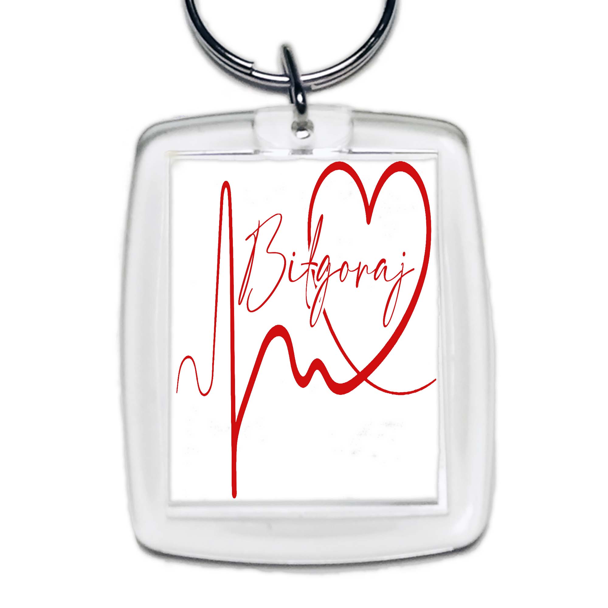 Brelok akrylowy Linia EKG Serca Biłgoraj