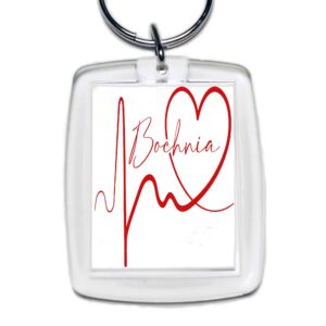 Brelok akrylowy Linia EKG Serca Bochnia