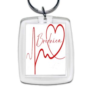 Brelok akrylowy Linia EKG Serca Brodnica