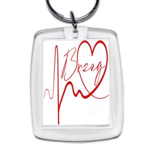 Brelok akrylowy Linia EKG Serca Brzeg
