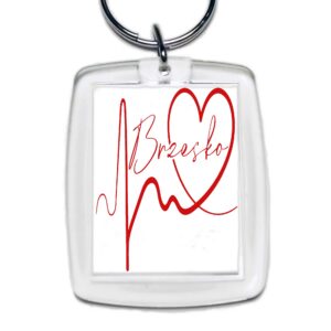 Brelok akrylowy Linia EKG Serca Brzesko