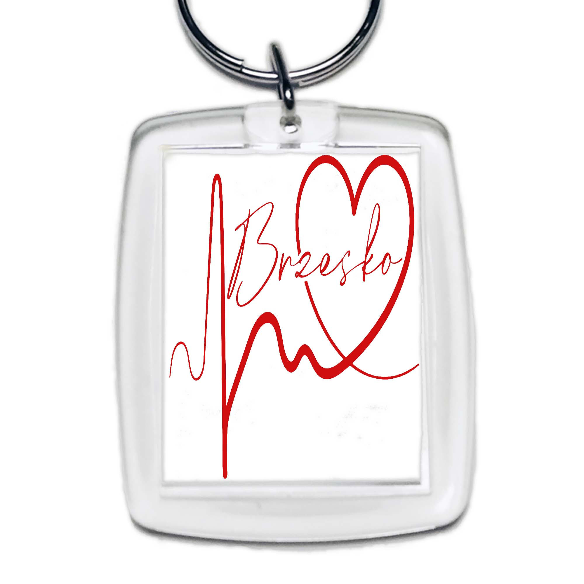 Brelok akrylowy Linia EKG Serca Brzesko