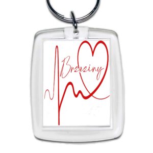 Brelok akrylowy Linia EKG Serca Brzeziny