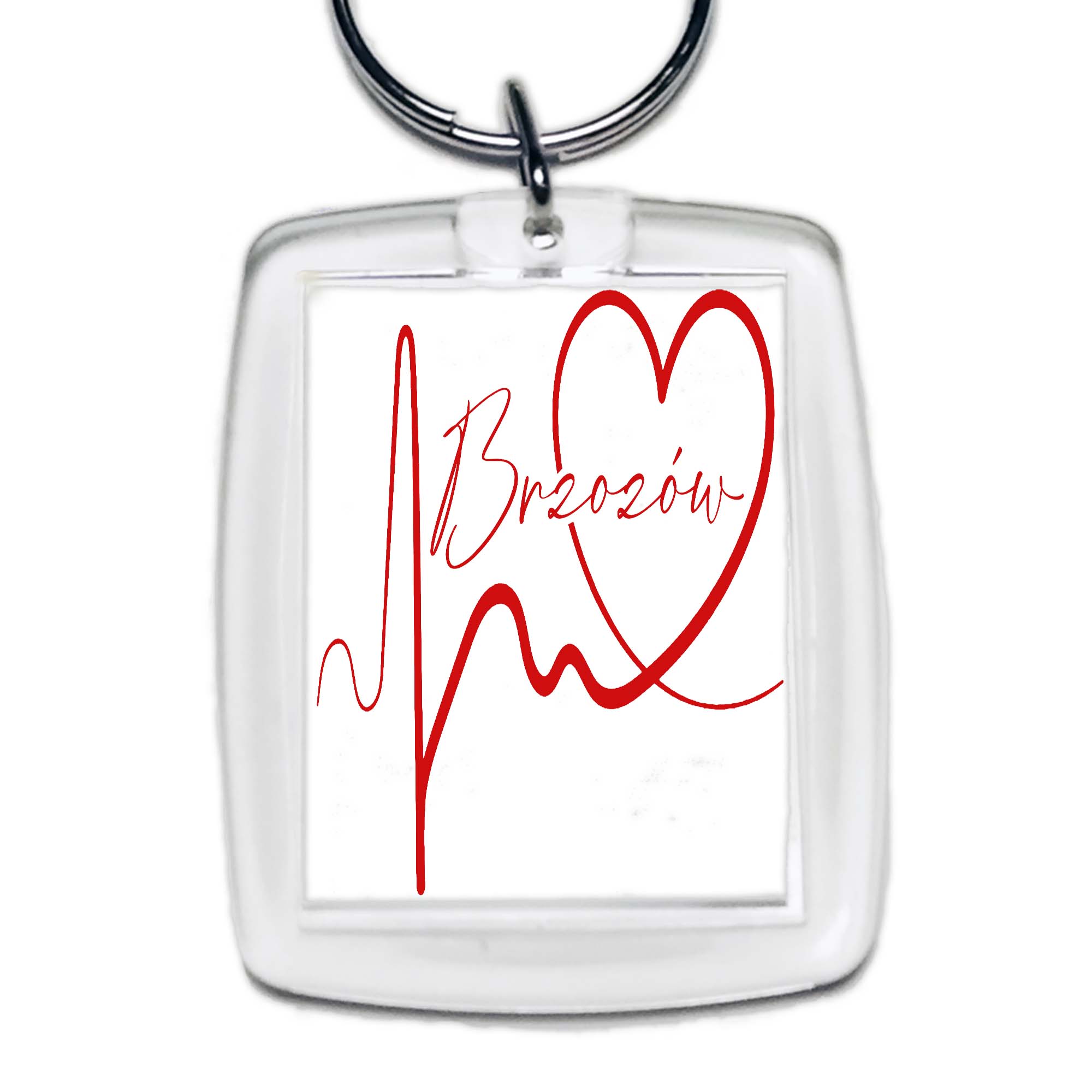 Brelok akrylowy Linia EKG Serca Brzozów