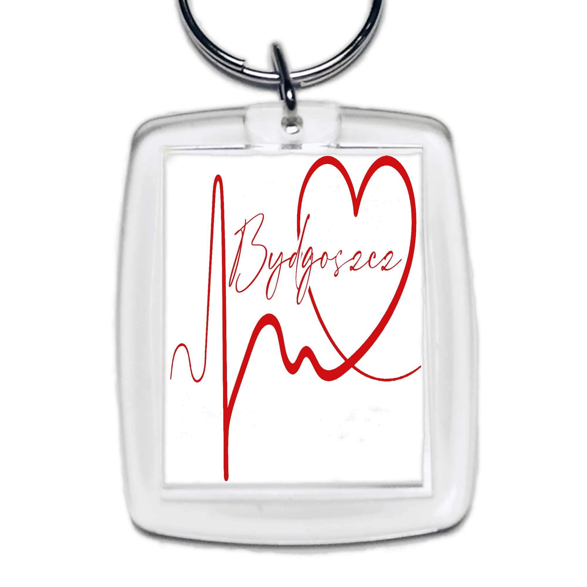 Brelok akrylowy Linia EKG Serca Bydgoszcz