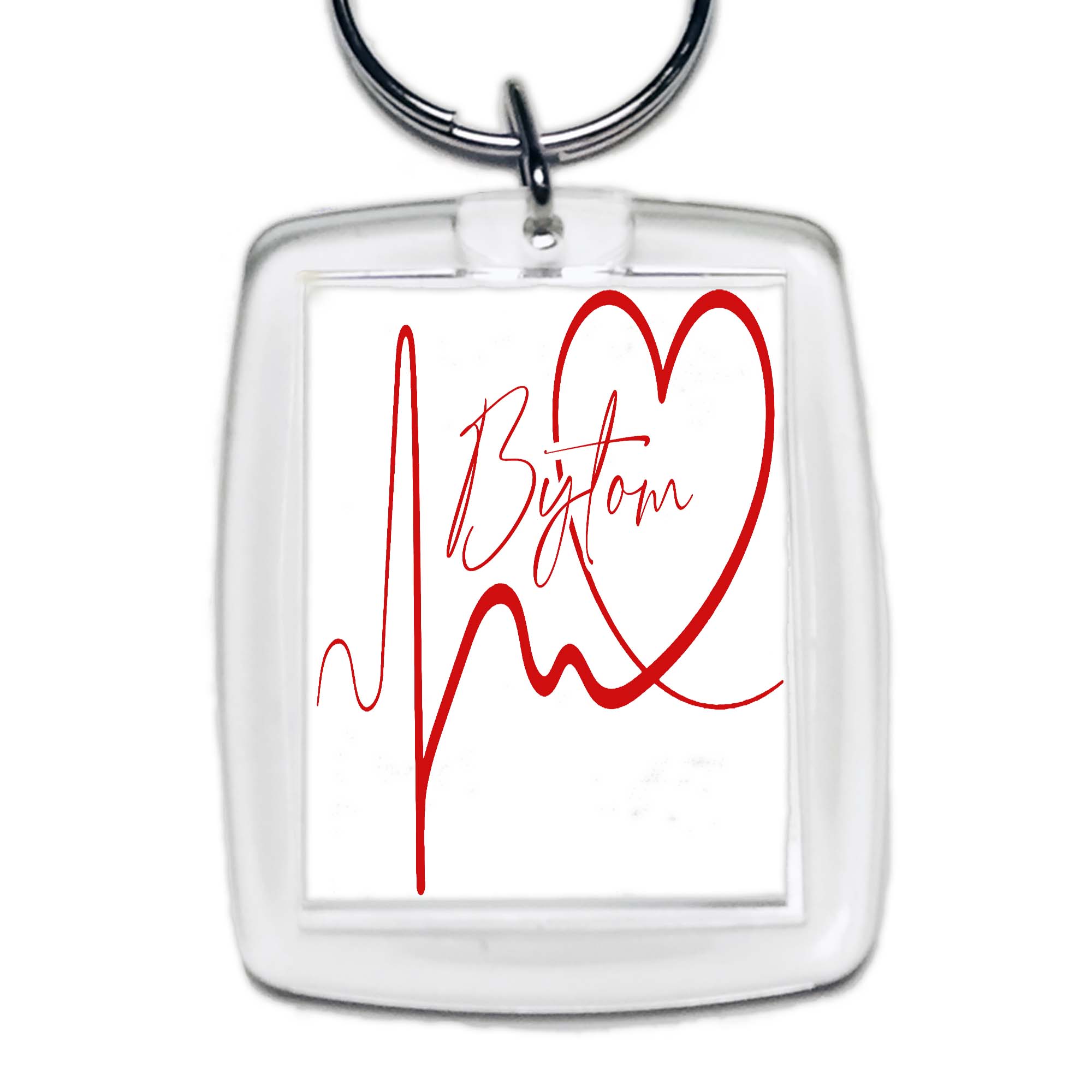 Brelok akrylowy Linia EKG Serca Bytom