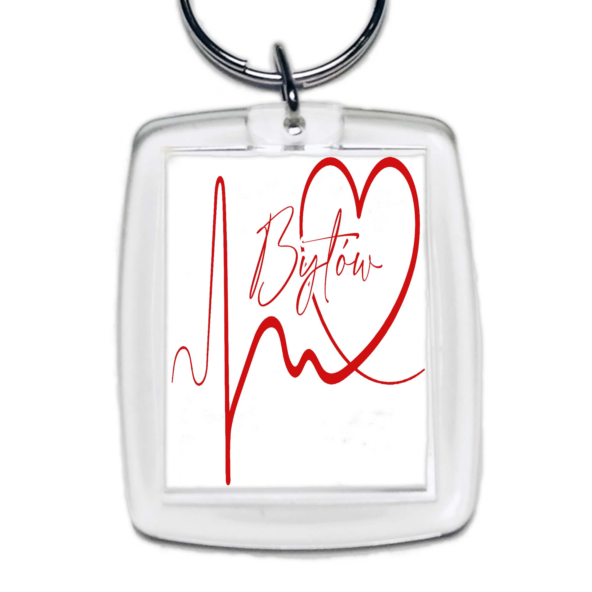 Brelok akrylowy Linia EKG Serca Bytów