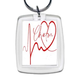 Brelok akrylowy Linia EKG Serca Chełm