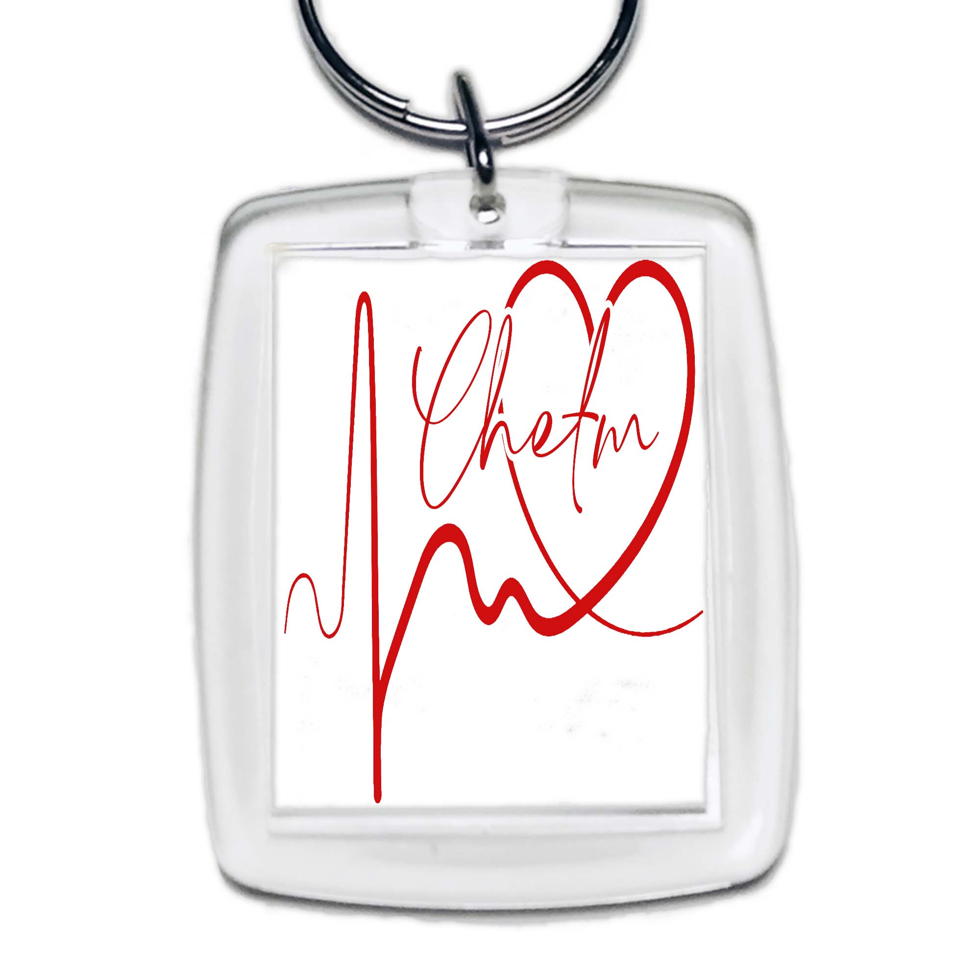 Brelok akrylowy Linia EKG Serca Chełm