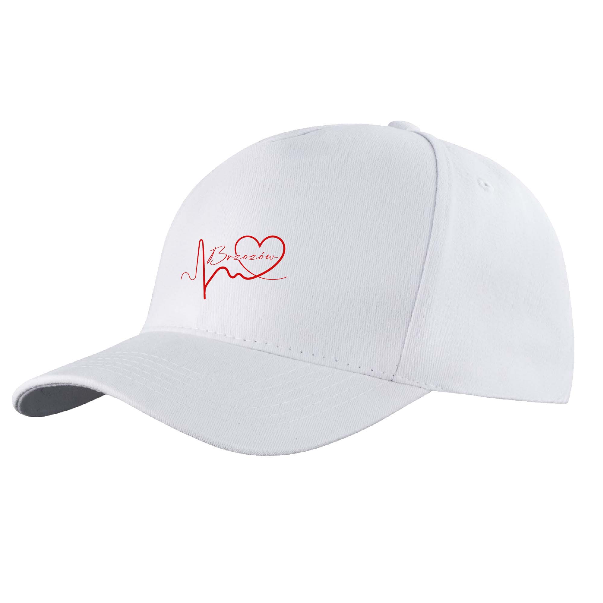 Czapka daszek Linia EKG Serca Brzozów