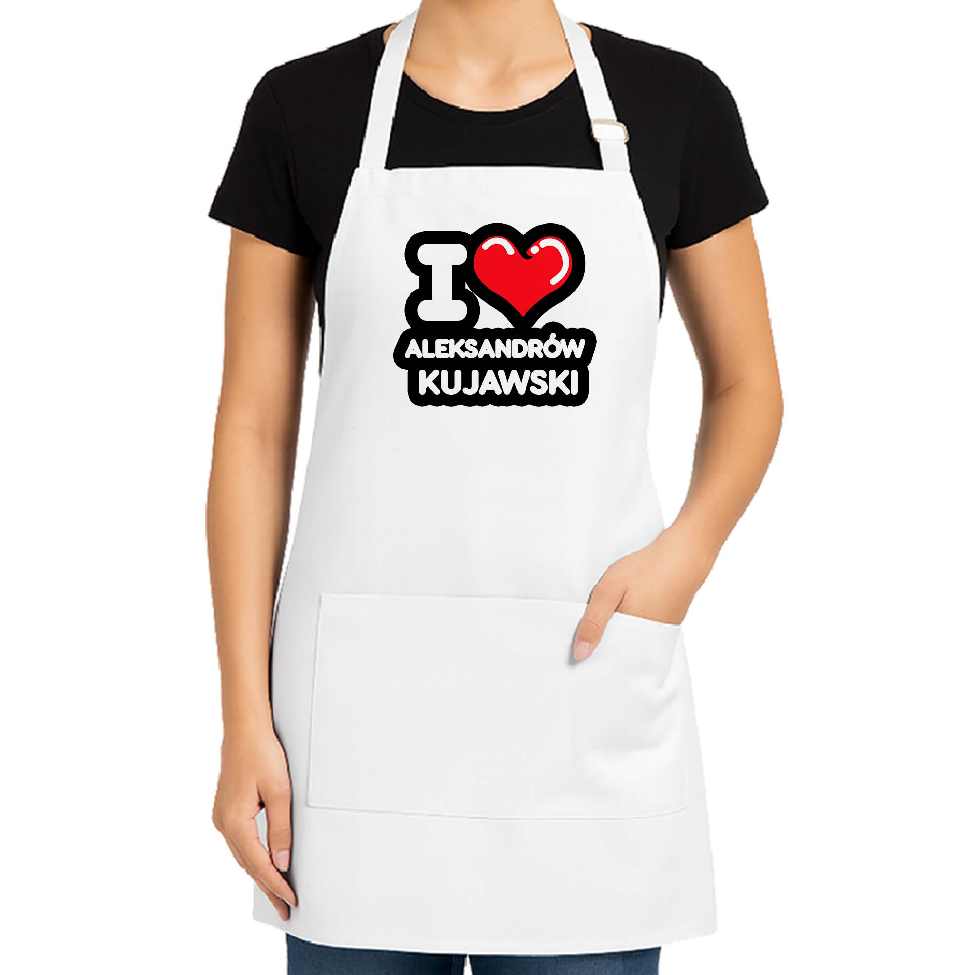 Fartuch kuchenny Kocham To Miasto Aleksandrów Kujawski