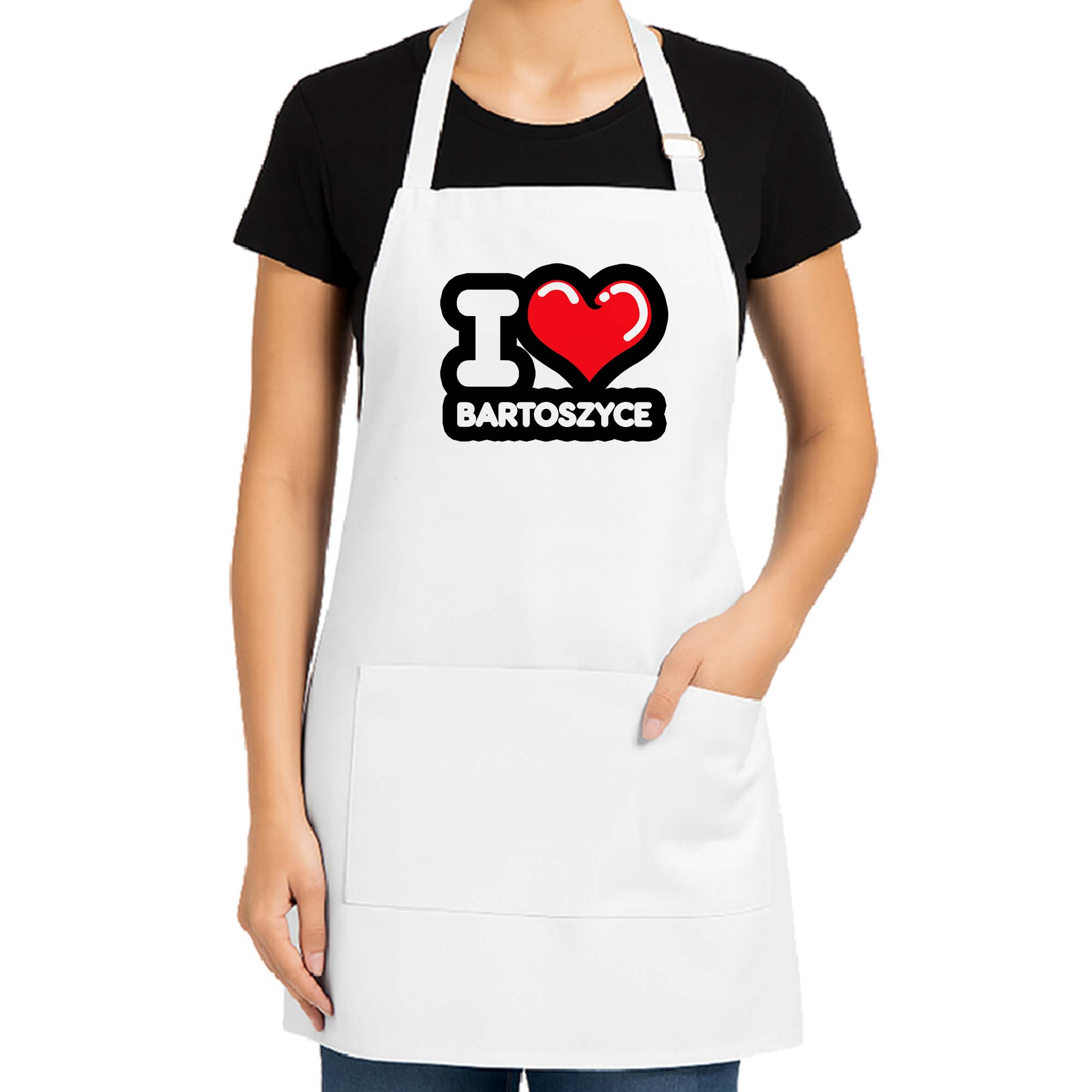 Fartuch kuchenny Kocham To Miasto Bartoszyce