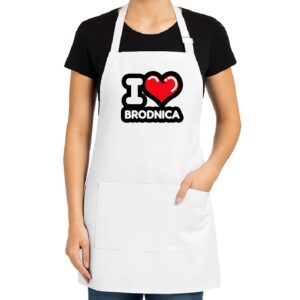 Fartuch kuchenny Kocham To Miasto Brodnica