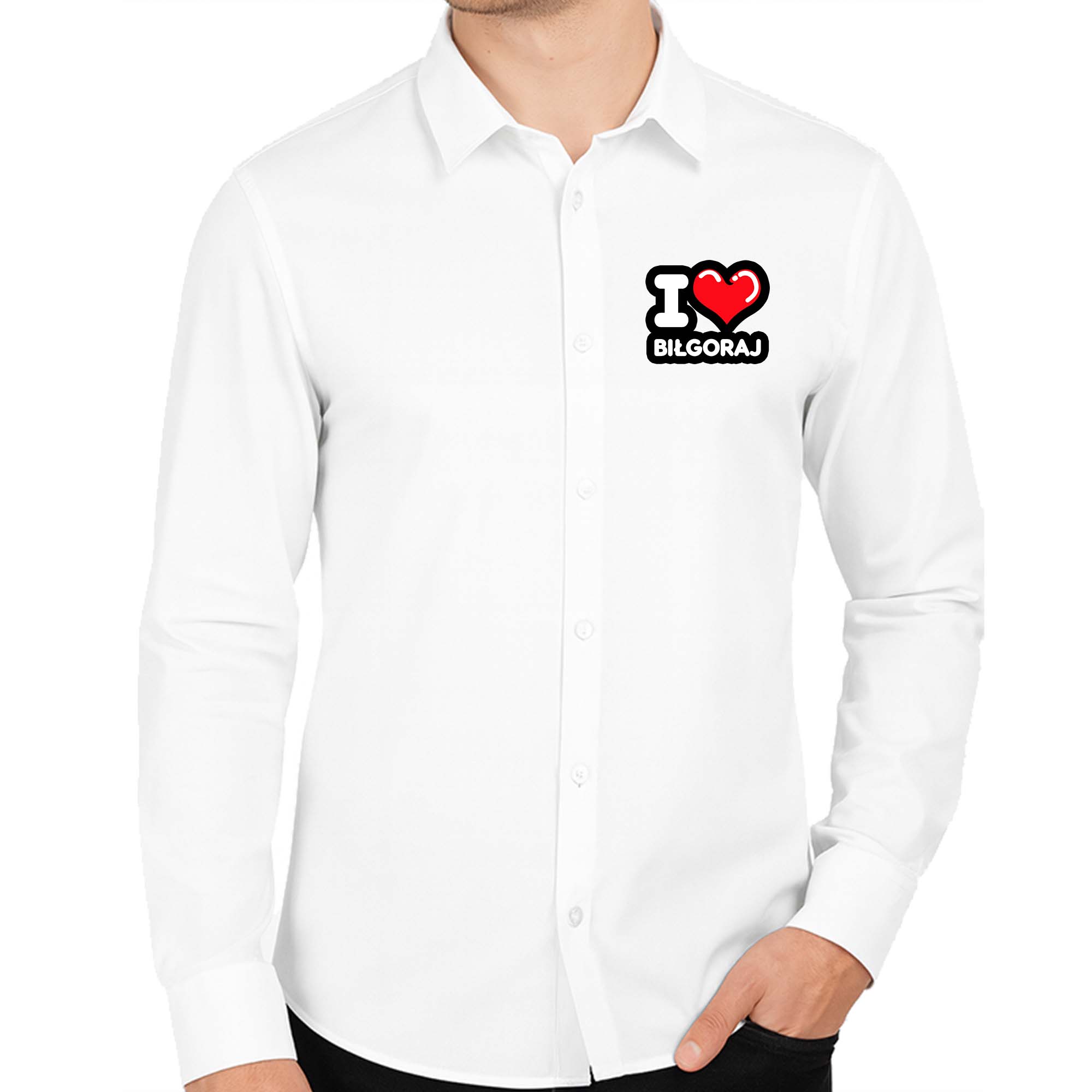 Koszula męska Kocham To Miasto Biłgoraj