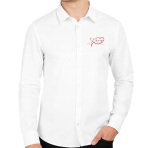 Koszula męska Linia EKG Serca Brzeg