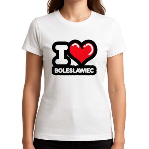Koszulka damska Kocham To Miasto Bolesławiec