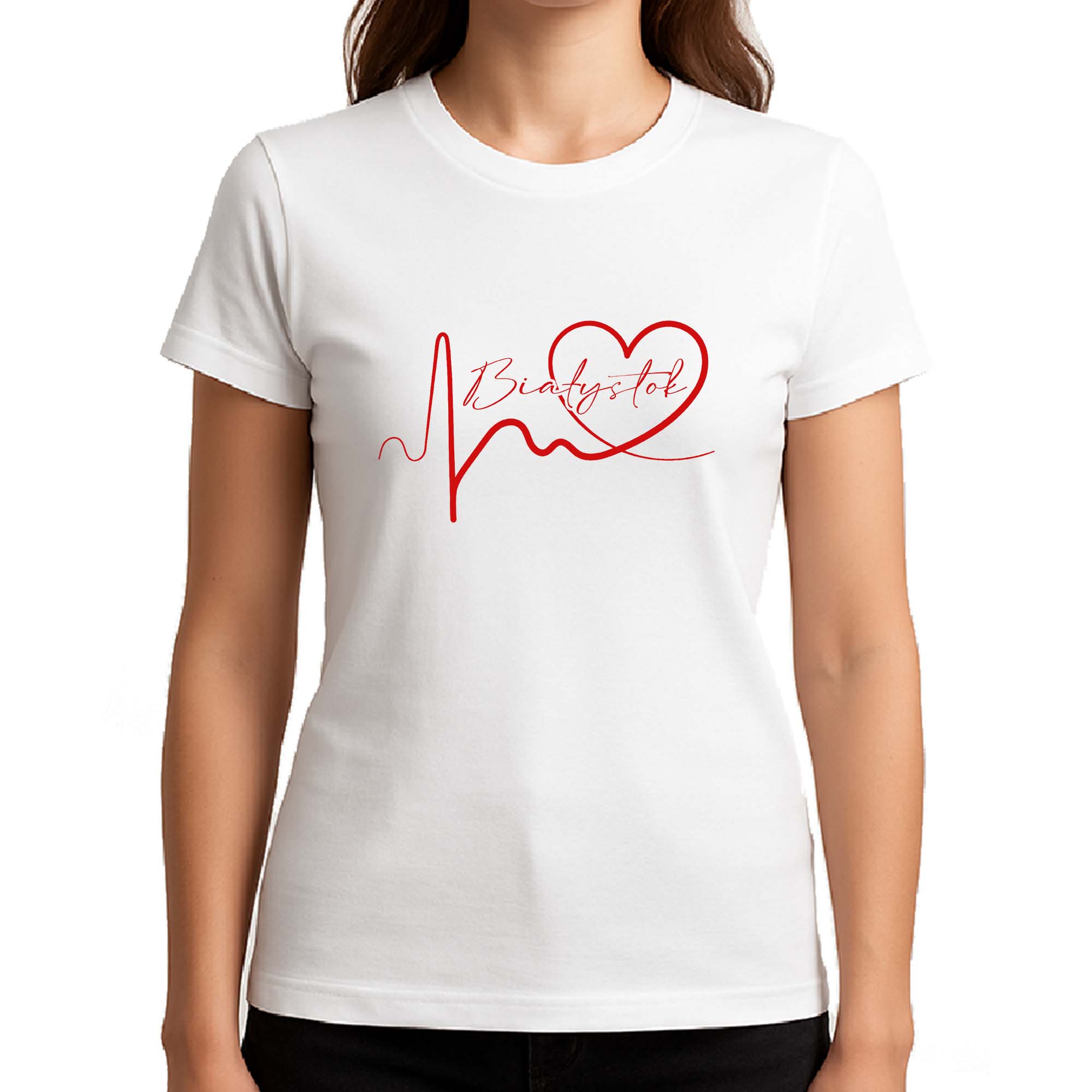 Koszulka damska Linia EKG Serca Białystok