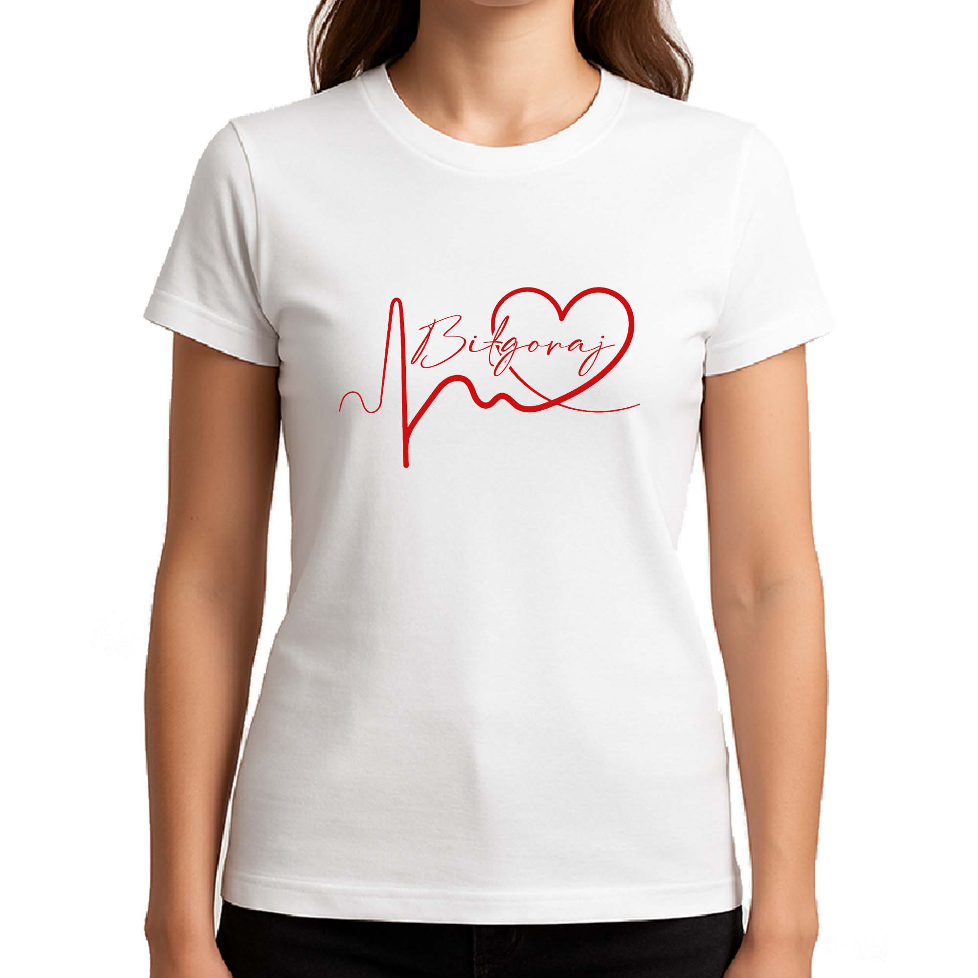 Koszulka damska Linia EKG Serca Biłgoraj