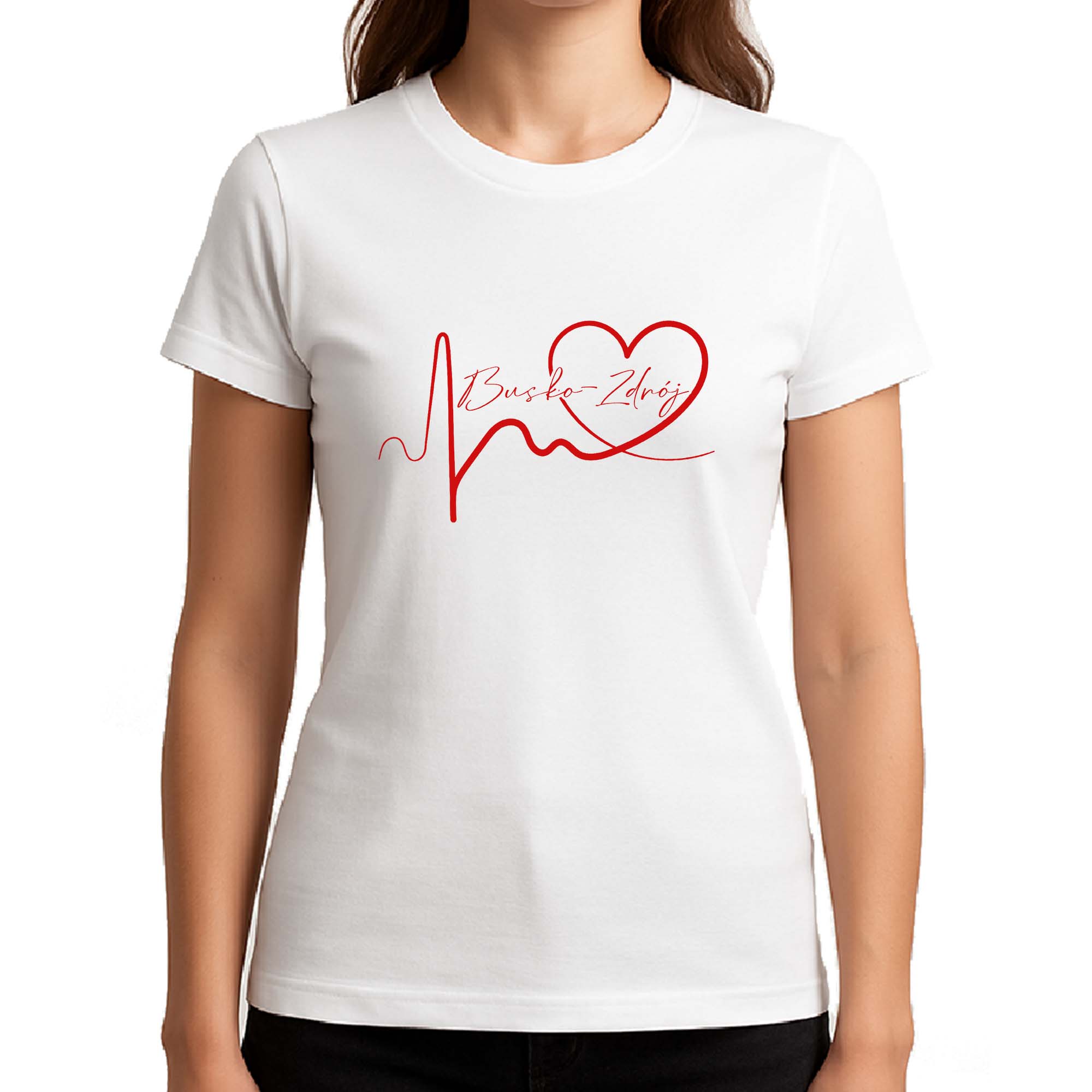 Koszulka damska Linia EKG Serca Busko Zdrój