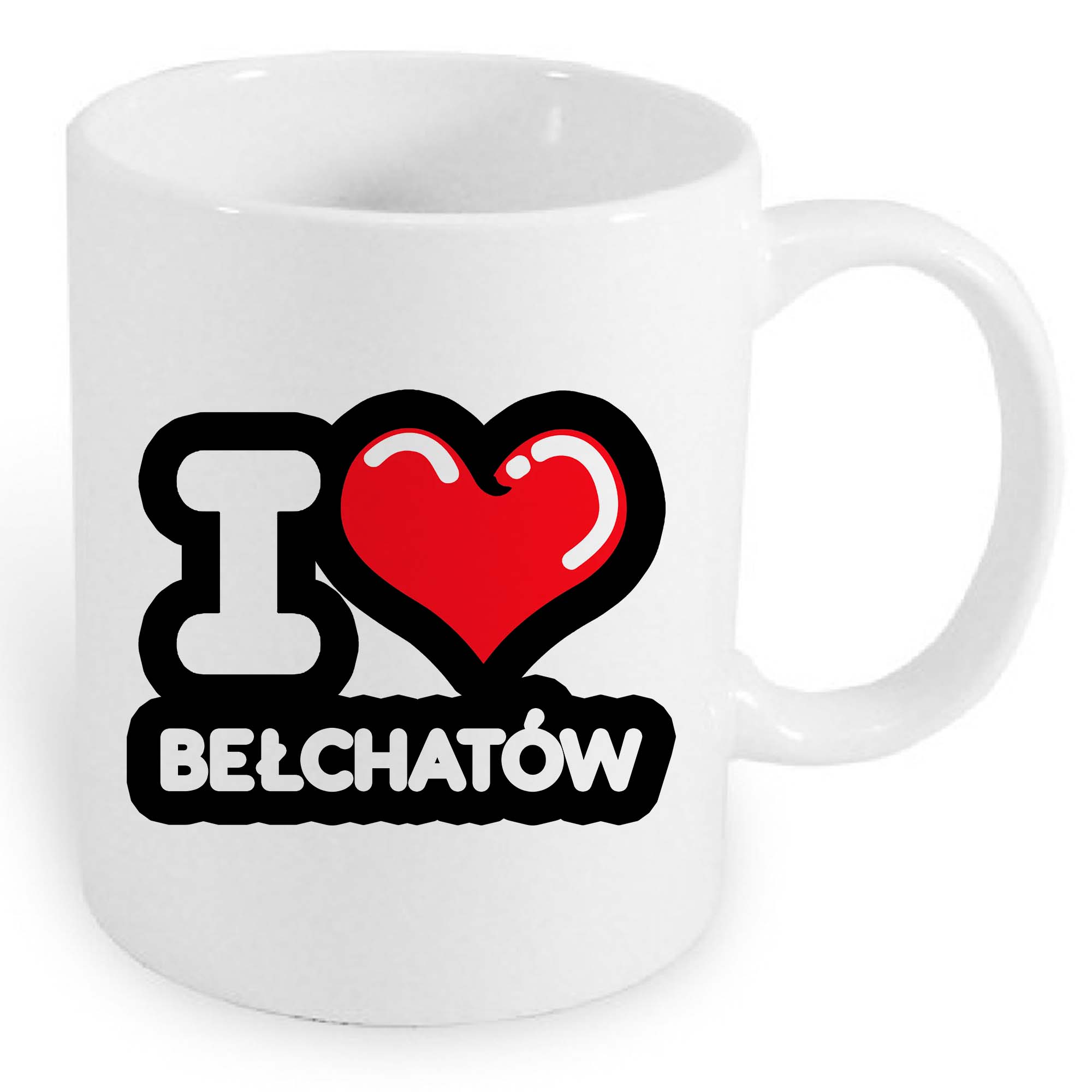 Kubek ceramiczny Kocham To Miasto Bełchatów