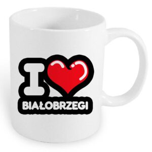 Kubek ceramiczny Kocham To Miasto Białobrzegi