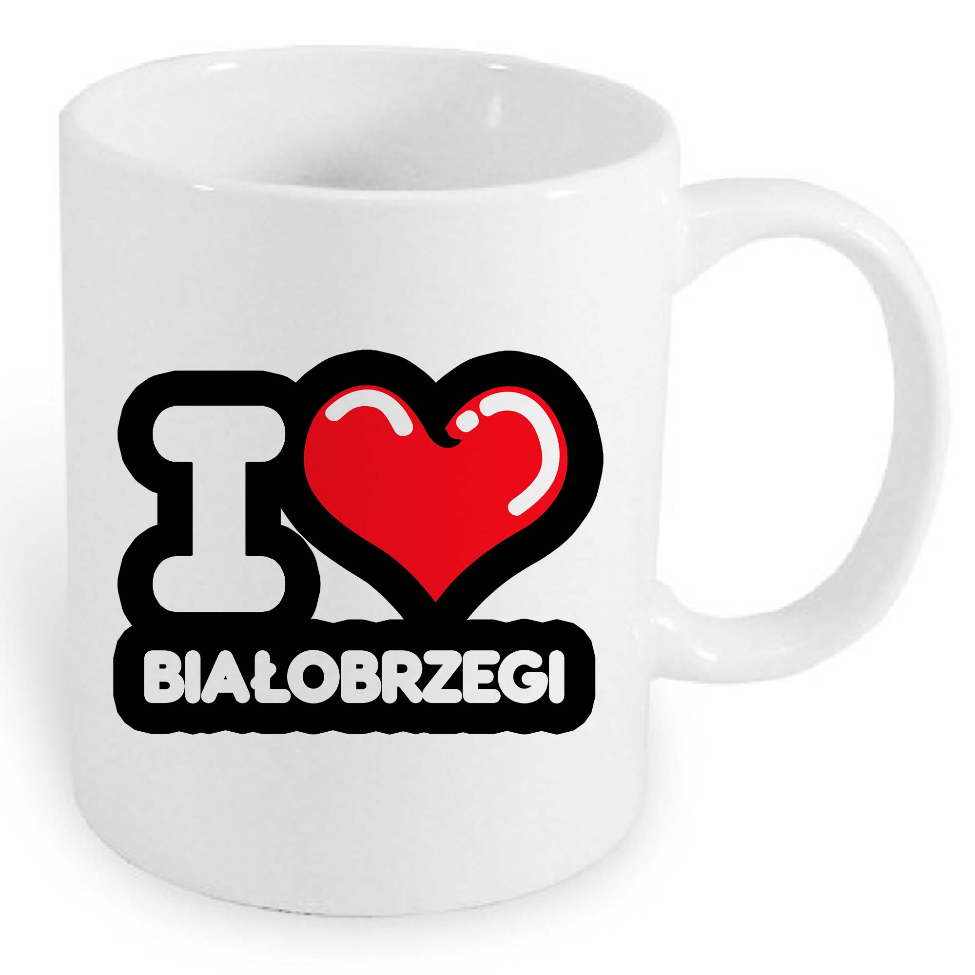Kubek ceramiczny Kocham To Miasto Białobrzegi