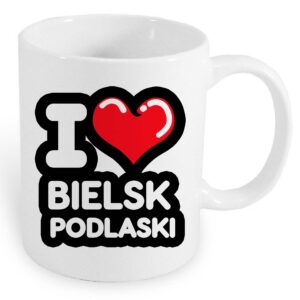 Kubek ceramiczny Kocham To Miasto Bielsk Podlaski