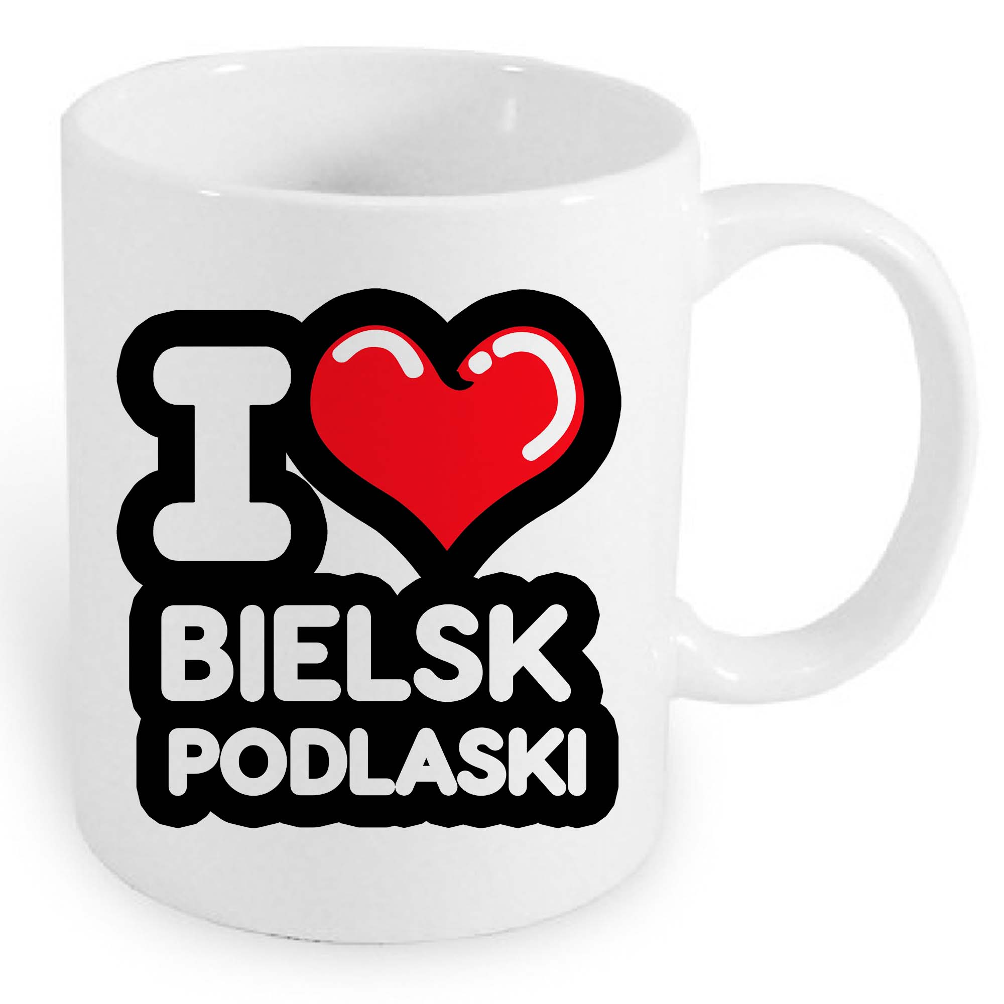 Kubek ceramiczny Kocham To Miasto Bielsk Podlaski