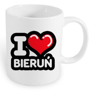 Kubek ceramiczny Kocham To Miasto Bieruń