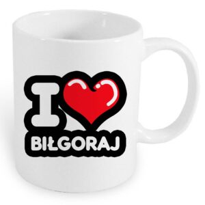Kubek ceramiczny Kocham To Miasto Biłgoraj