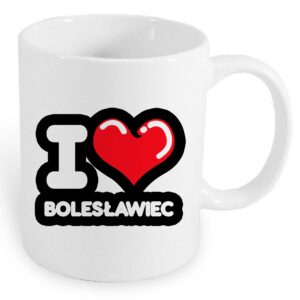 Kubek ceramiczny Kocham To Miasto Bolesławiec